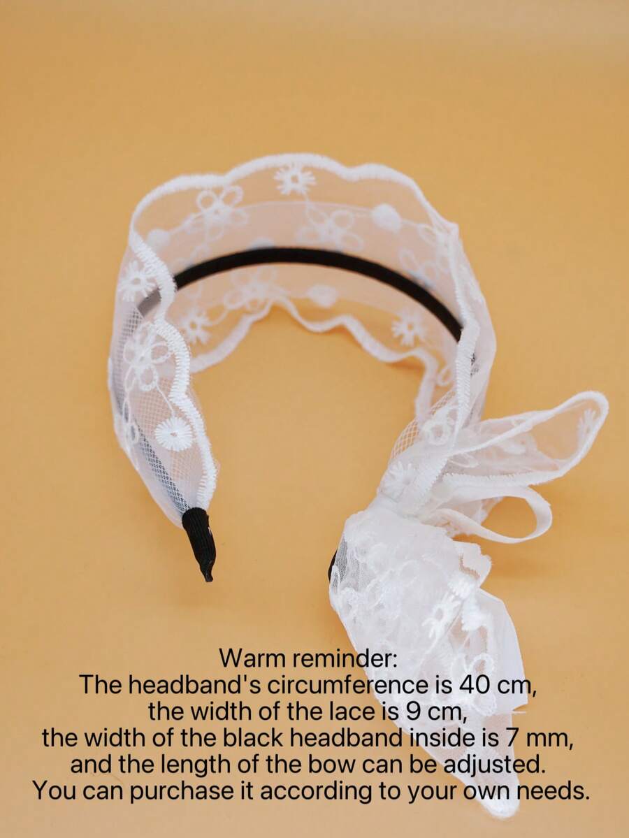 SHEIN شريط شعر بشكل فيونكة من الدانتيل بضغط عالي