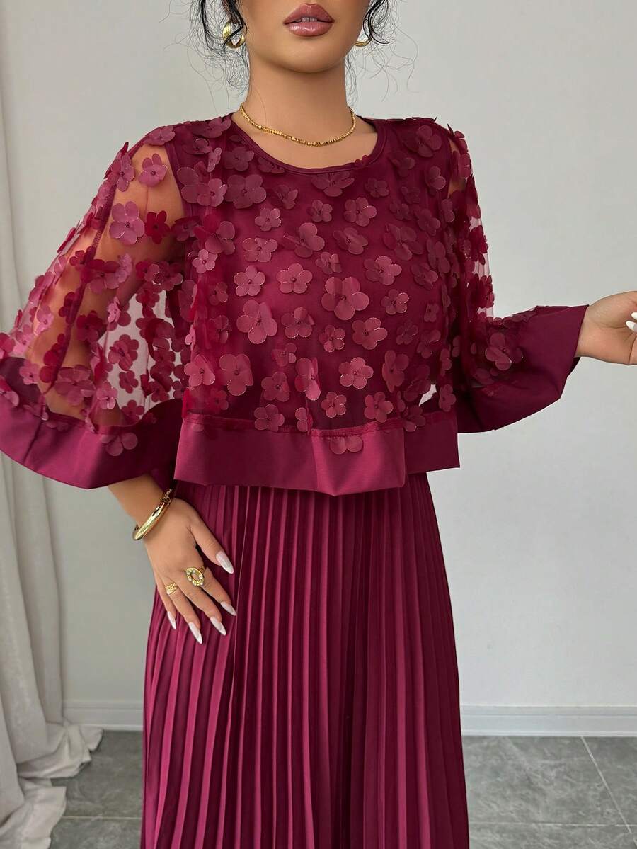 SHEIN Elenzga فستان أحمر