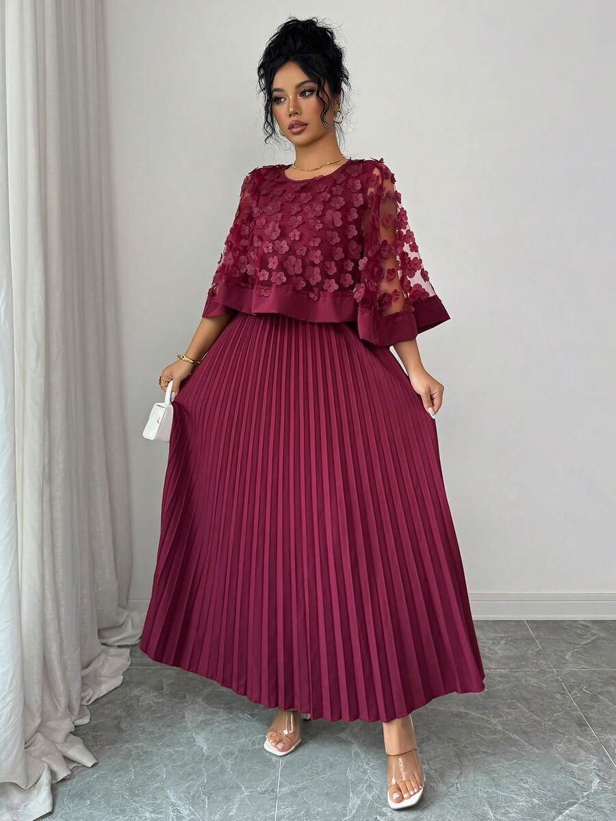 SHEIN Elenzga فستان أحمر