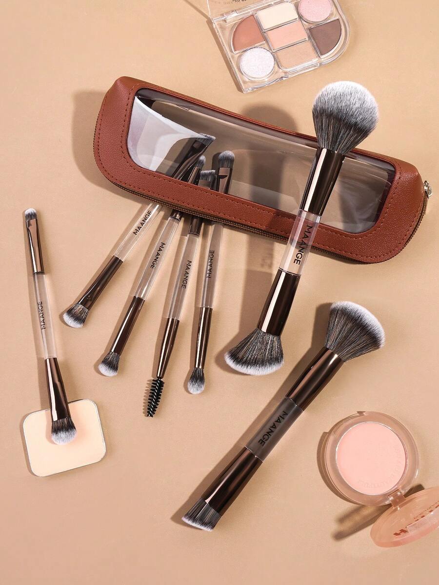 SHEIN MAANGE فرش مكياج مزدوجة الطرفين