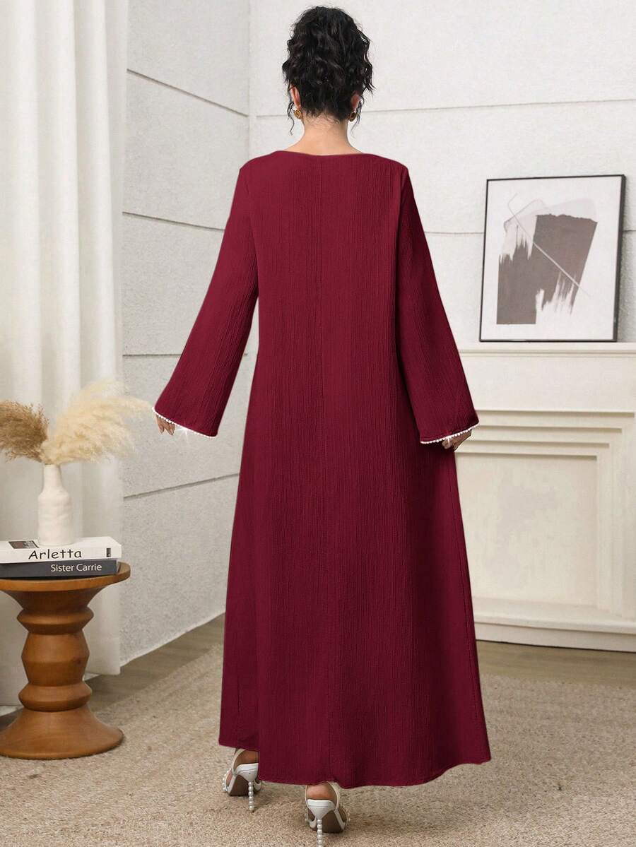 SHEIN Al Najma فستان ماكسي تركي وعباءة عربية تقليدية