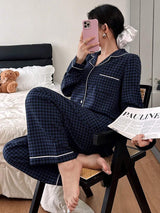 SHEIN Dream Adore طقم بيجامة بلوزة بياقة مربعة وبنطلون