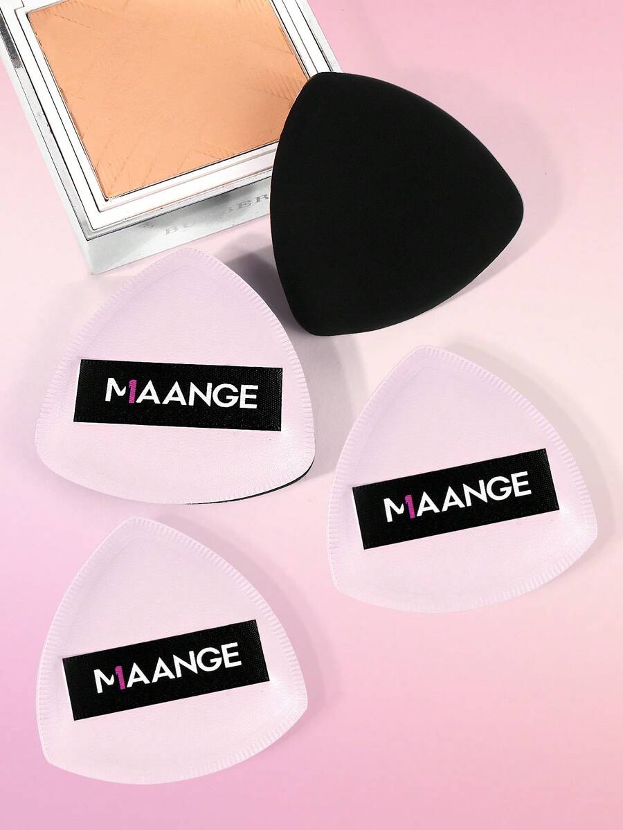 SHEIN MAANGE مجموعة فرش مكياج ناعمة مع حقيبة وردية