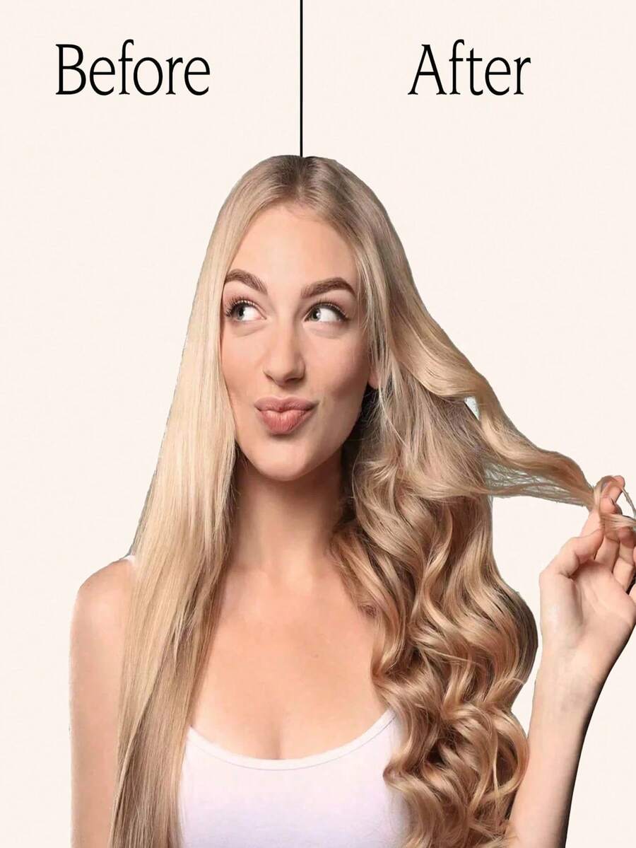 SHEIN مجموعة تجعيد شعر بدون حرارة 5 قطع مع قبعة ساتان للنوم ومشابك وربطات