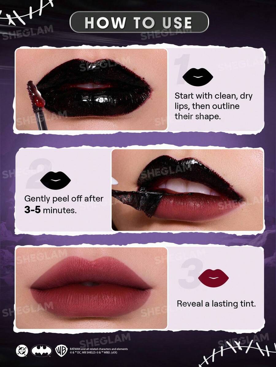 SHEGLAM  CATWOMAN High Stakes صبغة شفاه قابلة للتقشير روج تنت