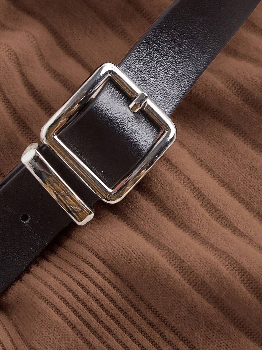 SHEIN MOD فستان كتف مكشوف بخصر مربوط وتنورة منتفخة
