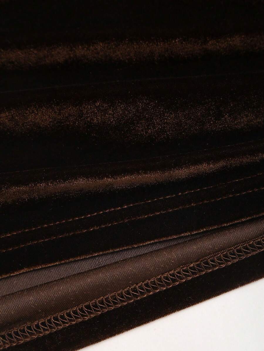 SHEIN Sweetra تنورة ضيقة مخصرة من فيلكرو ودانتيل بياقة