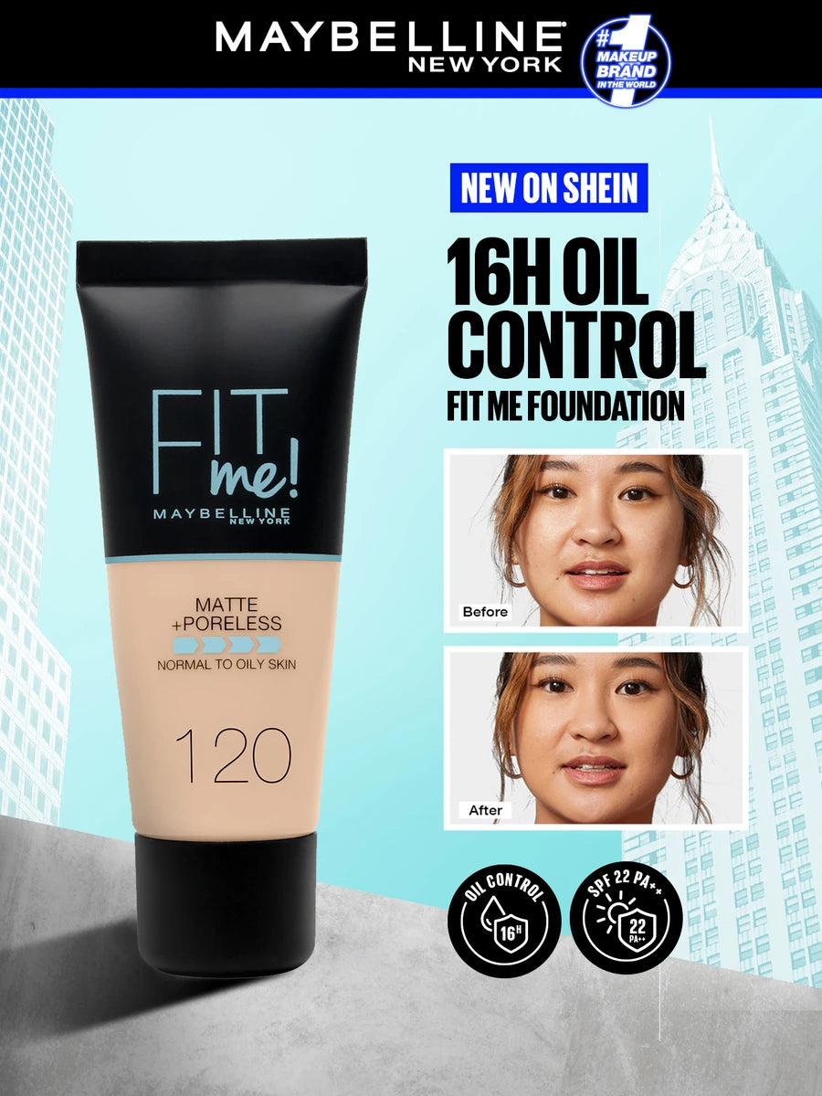 Maybelline أساس ماتي عاجي 30 مل خالي من الزيوت وطويل الأمد