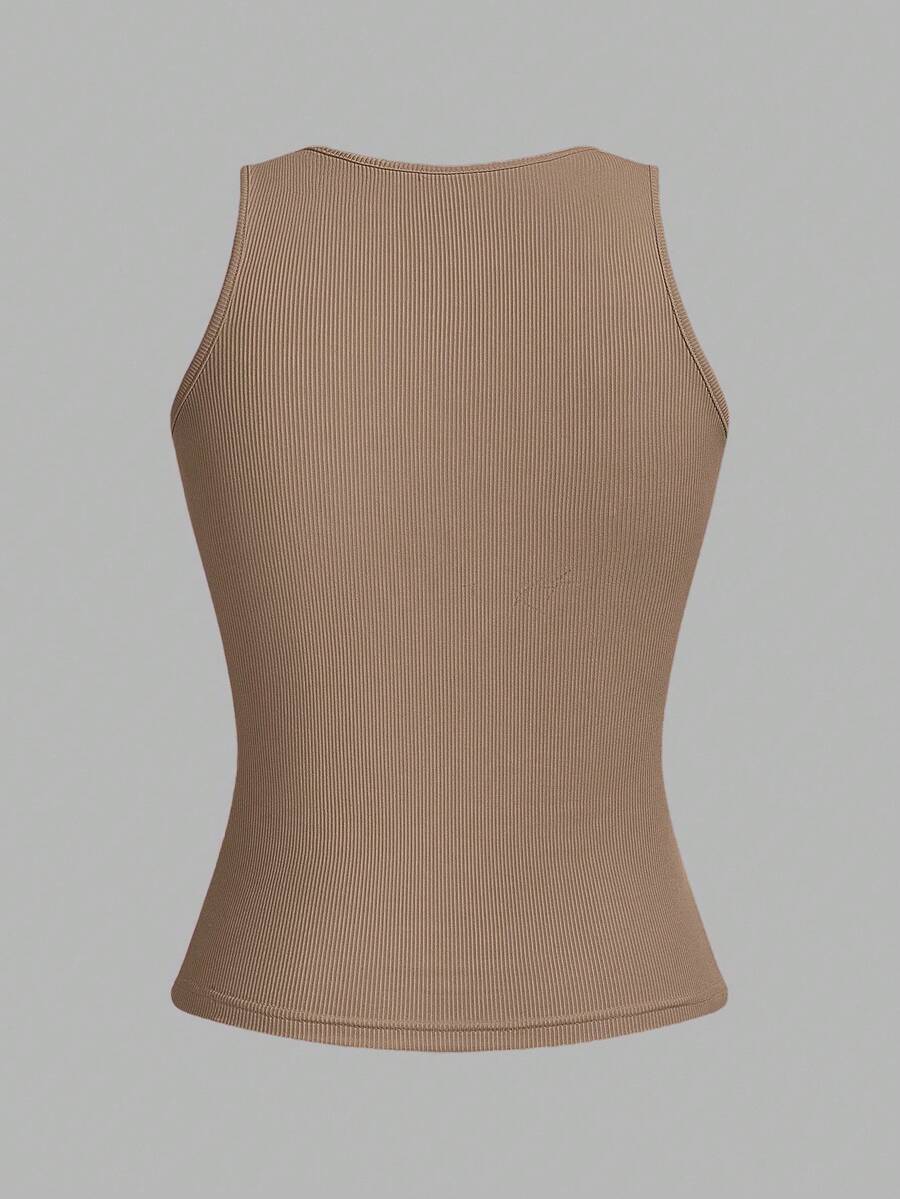 SHEIN EZwear طقم 4 قطع توبات نسائية محززة ضيقة