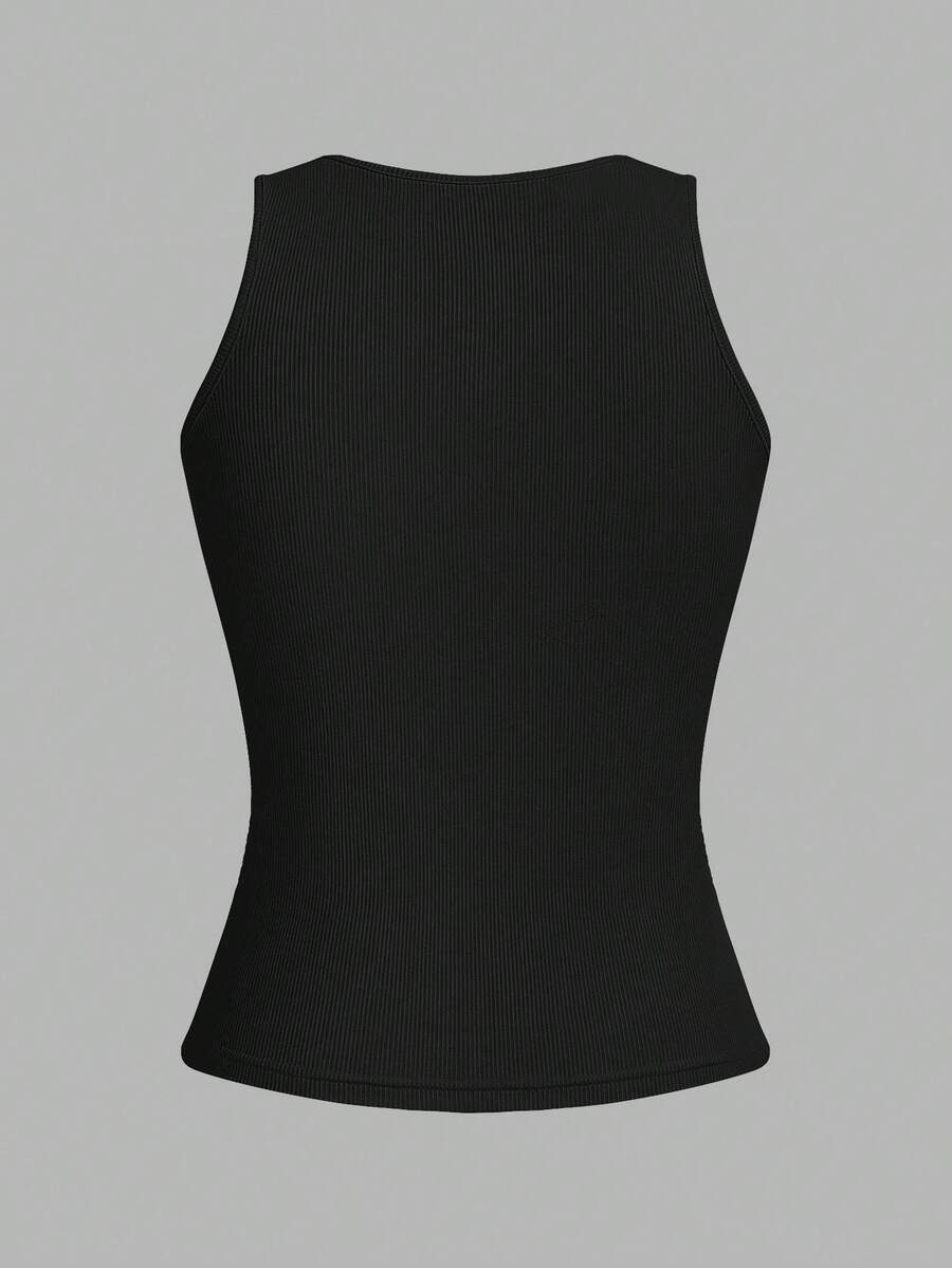 SHEIN EZwear طقم 4 قطع توبات نسائية محززة ضيقة
