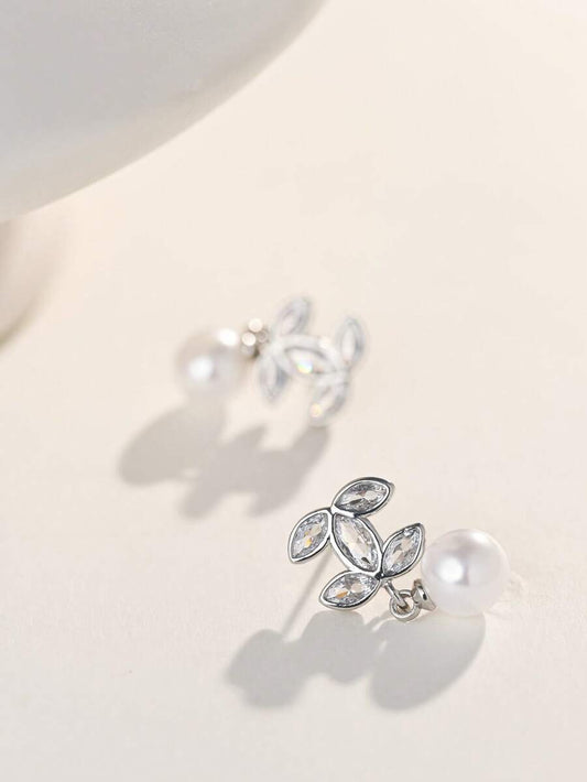 SHEIN زوج أقراط فضية أنيقة