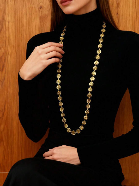 SHEIN قلادة ستانلس ستيل مطلية ذهب عيار 18 قيراط