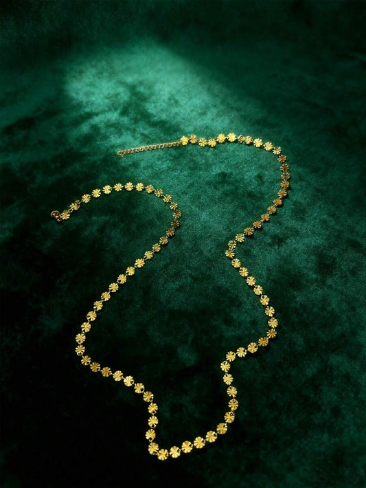 SHEIN قلادة ستانلس ستيل مطلية ذهب عيار 18 قيراط