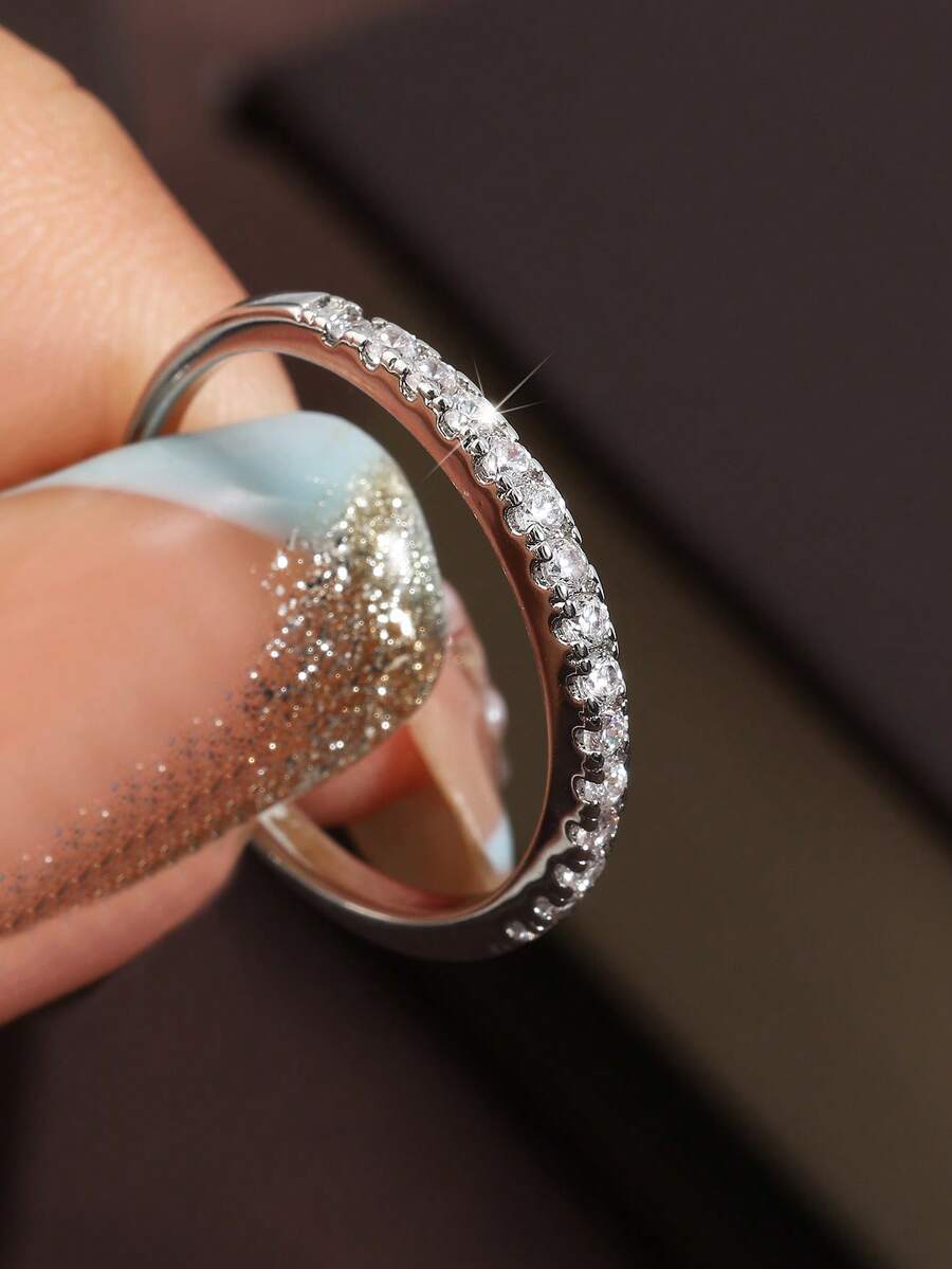 SHEIN خاتم حلقي مطلي ذهب بلون فيروزي