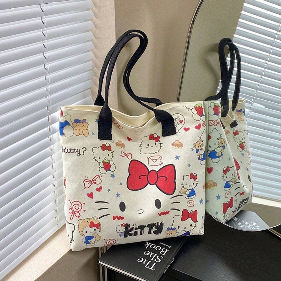 SHEIN Sanrio حقيبة كتف كانفاس هالو كيتي سانريو كيوت