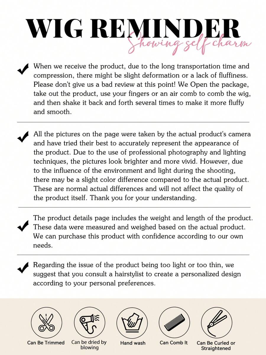 SHEIN باروكة شعر مجعد طويل 26 بوصة بني مقاومة للحرارة