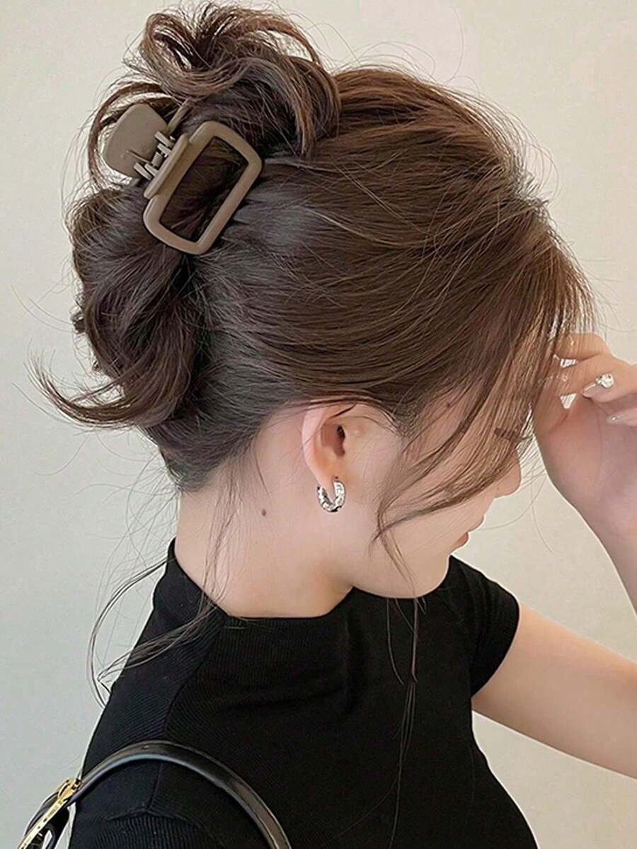 SHEIN طقم 4 قطع مشابك شعر سيليكون ناعمة غير خدشة بألوان متعددة