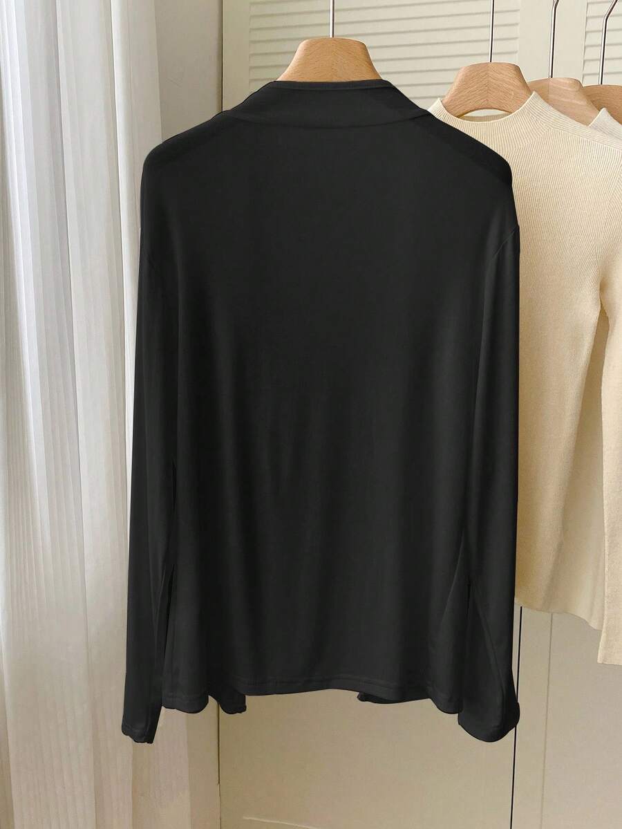 SHEIN جاكيت أسود خفيف الوزن