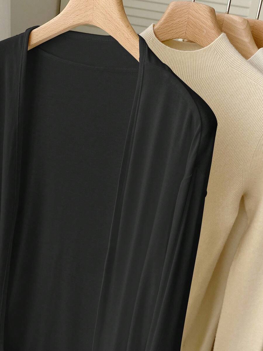 SHEIN جاكيت أسود خفيف الوزن