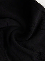 SHEIN ChaseTheNight فستان أسود ضيق بأكمام طويلة شبه شفاف