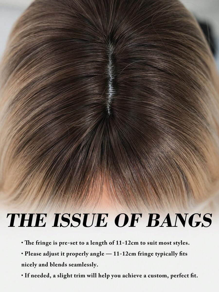 SHEIN باروكة شعر أشقر أبيض قصيرة 16 بوصة مقاومة للحرارة