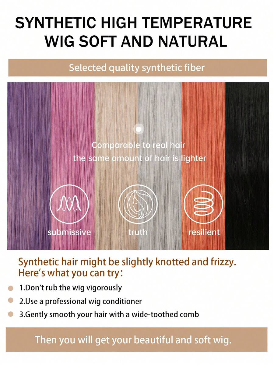 SHEIN باروكة شعر طويل 18 بوصة على شكل فراشة مع غرة