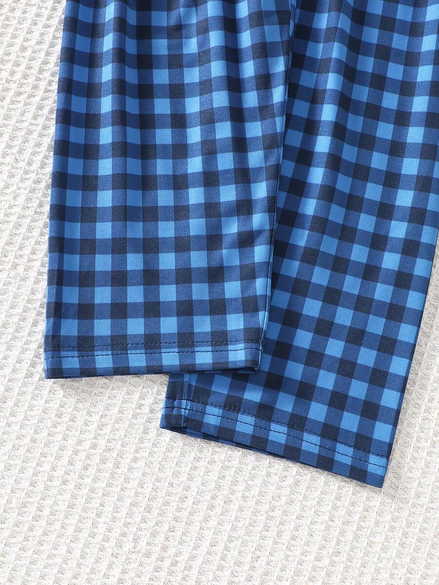 SHEIN بيجامة كاجوال 2 قطعة بنقشة سيارات بلوزة بأكمام طويلة وبنطلون