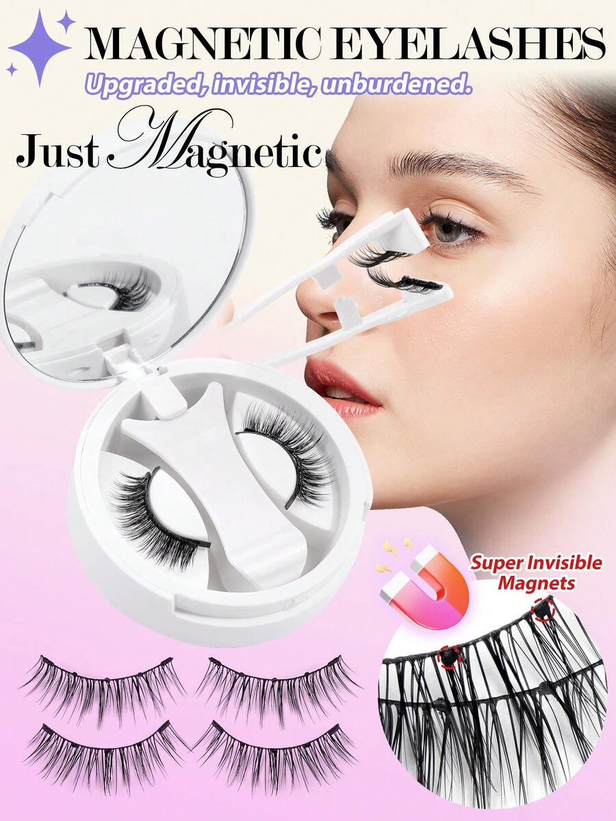SHEIN MAGEFY طقم رموش مغناطيسية طبيعي بدون صمغ