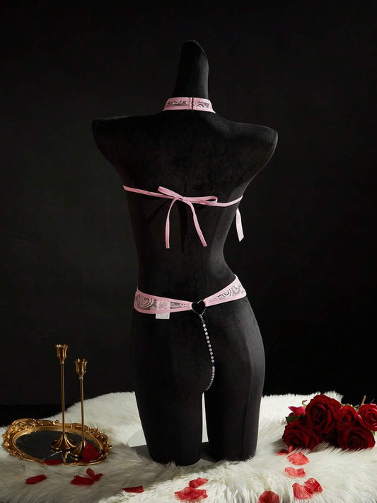 SHEIN SpicyHot قلادة شؤيط رقبة من الدانتيل وخرز بوديسوت جسم نسائي