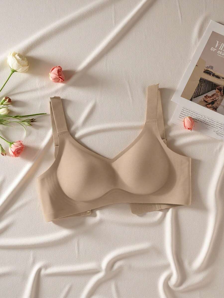 SHEIN طقم 2 حمالة صدر رياضية مريحة بدون سلك بلون سادة