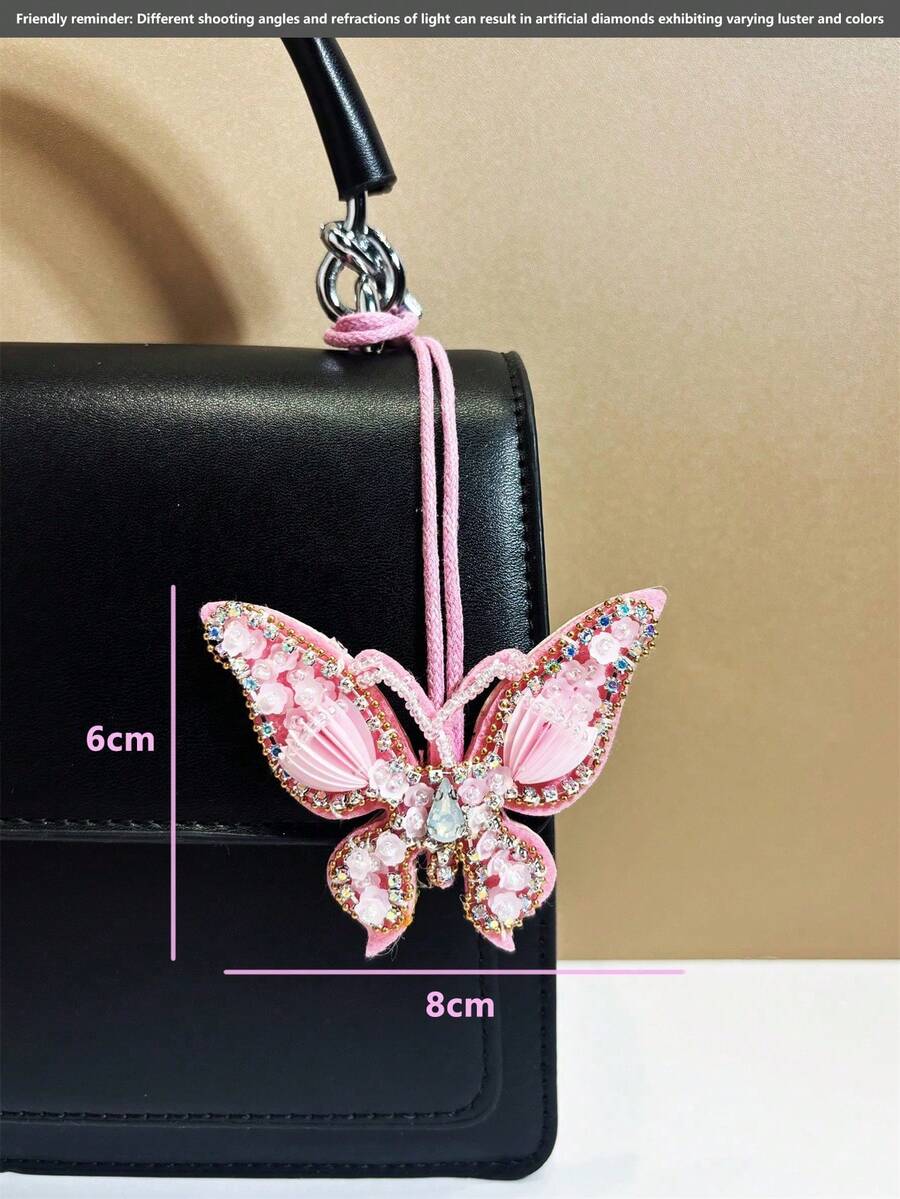 SHEIN شارم يدوي صلب على شكل فراشة
