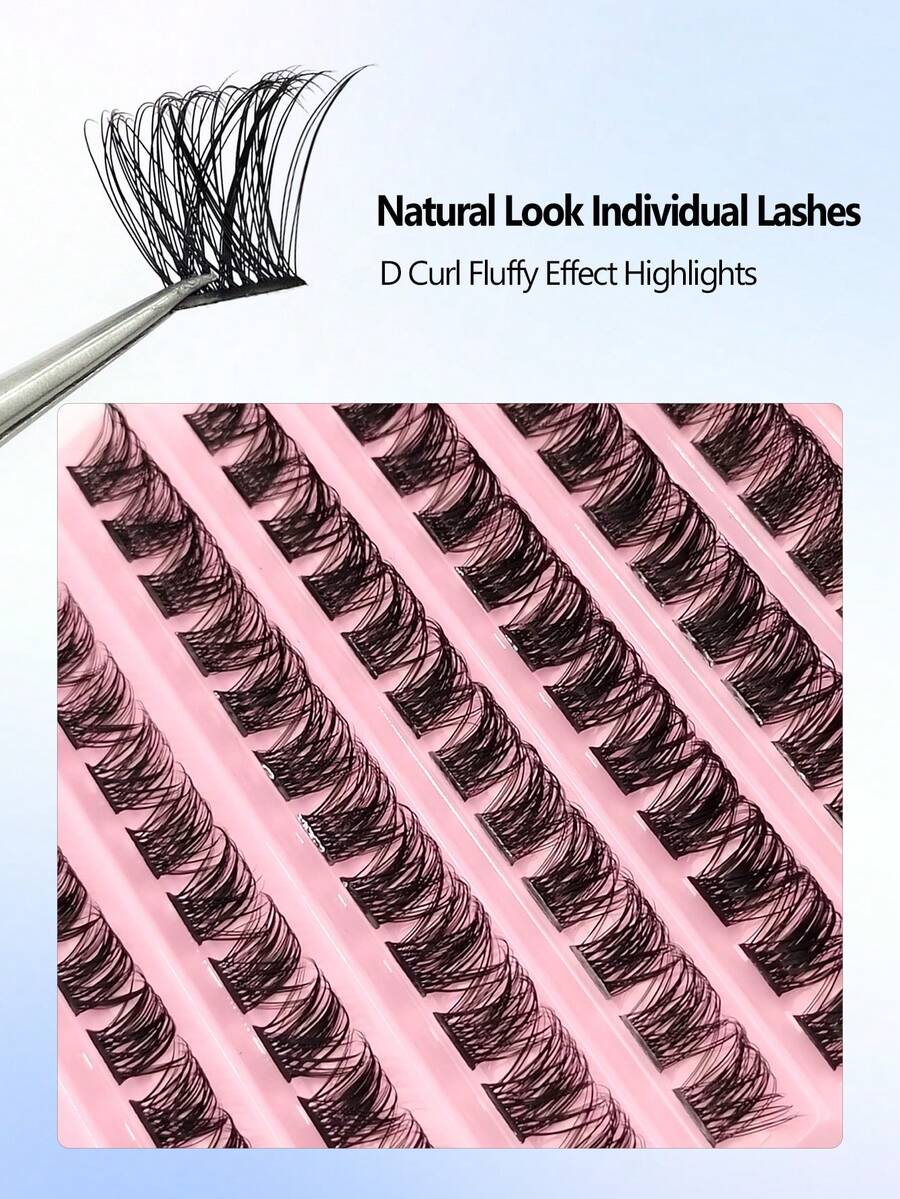 SHEIN Asiteo طقم 120 رموش فردية فو مينك ناعمة وخفيفة