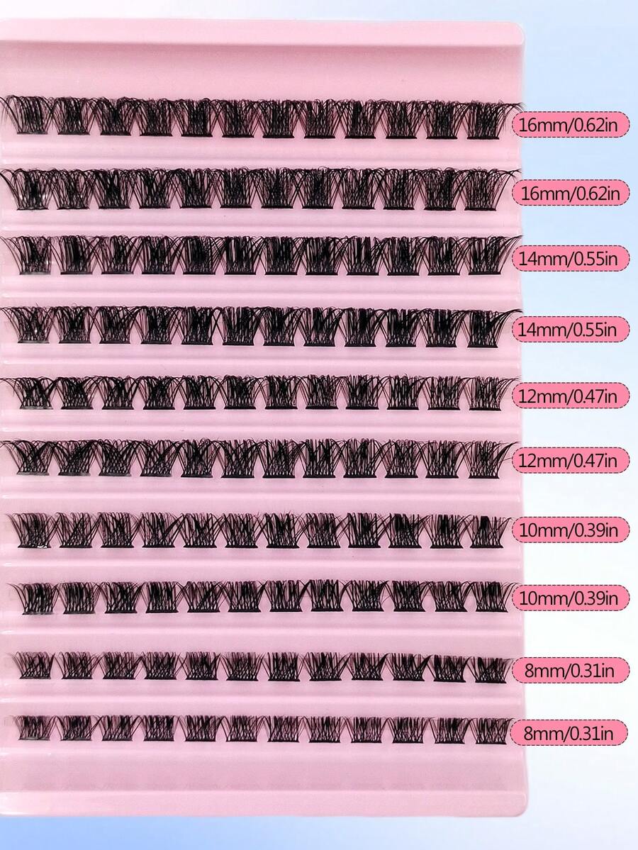 SHEIN Asiteo طقم 120 رموش فردية فو مينك ناعمة وخفيفة