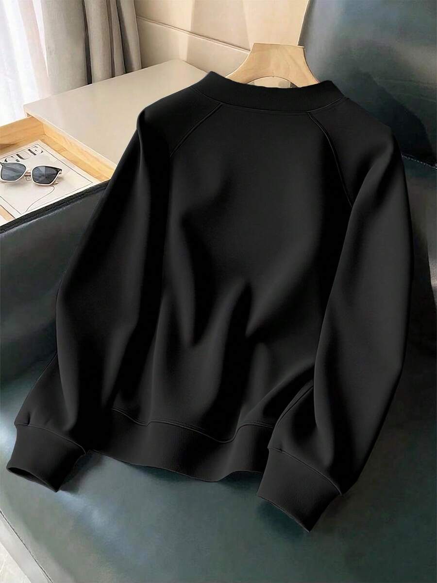 SHEIN معطف نسائي خفيف بلون أسود