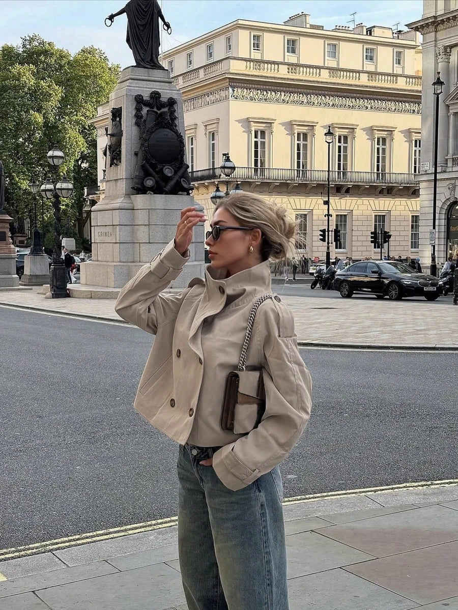 SHEIN جاكيت نسائي كاجوال بأكمام طويلة