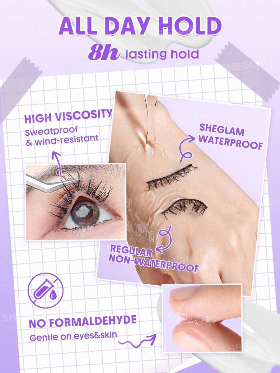 SHEGLAM Longwear Invisible Hold غراء رموش شفاف