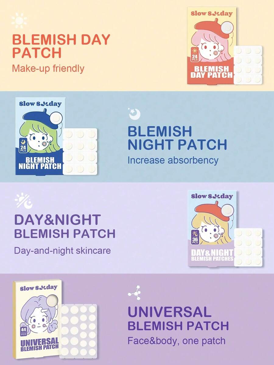 SHEIN SlowSunday لصقات لإخفاء العيوب 24 قطعة مقاومة للماء ومريحة