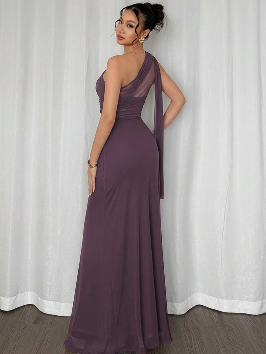 SHEIN Firerie فستان ماكسي ضيق برقبة غير متماثلة