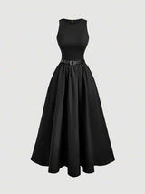 SHEIN MOD فستان اسود صيفي بلا أكمام