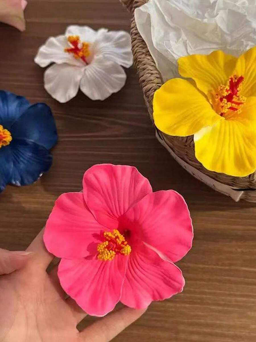 SHEIN مشابك شعر بشكل زهرة 5 قطع بألوان متعددة