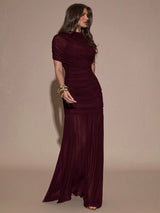 SHEIN BAE فستان ضيق بتصميم مطوي أنيق