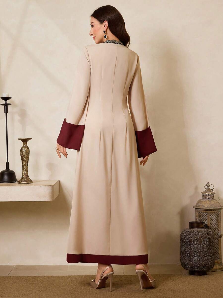 SHEIN Al Najma فستان ماكسي تركي وعربي تقليدي