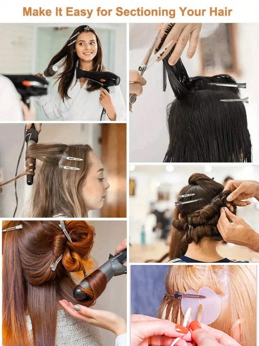 SHEIN مشابك تصفيف شعر معدنية ملتوية لإضافة حجم الجذور
