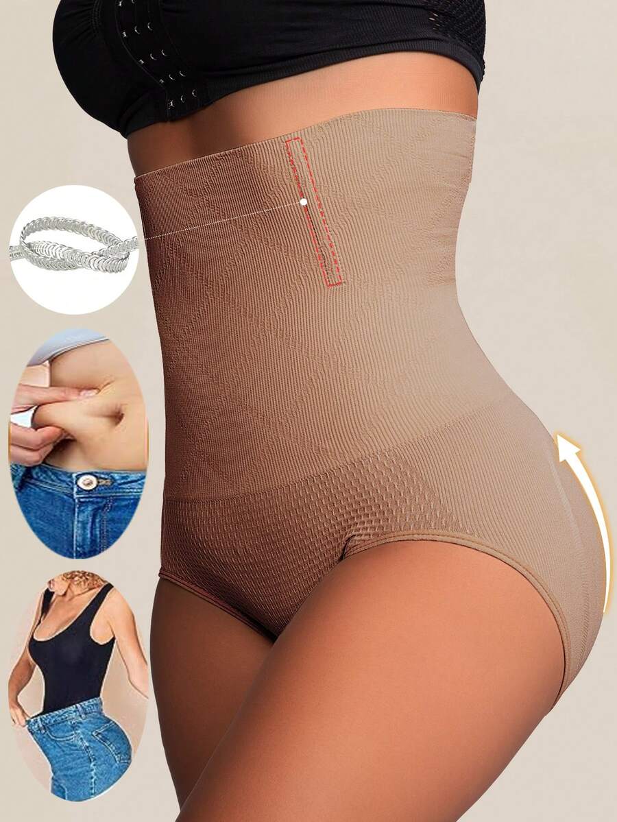 SHEIN شورت بخصر عالي بدون غرز مشد للبطن ورفع الأرداف
