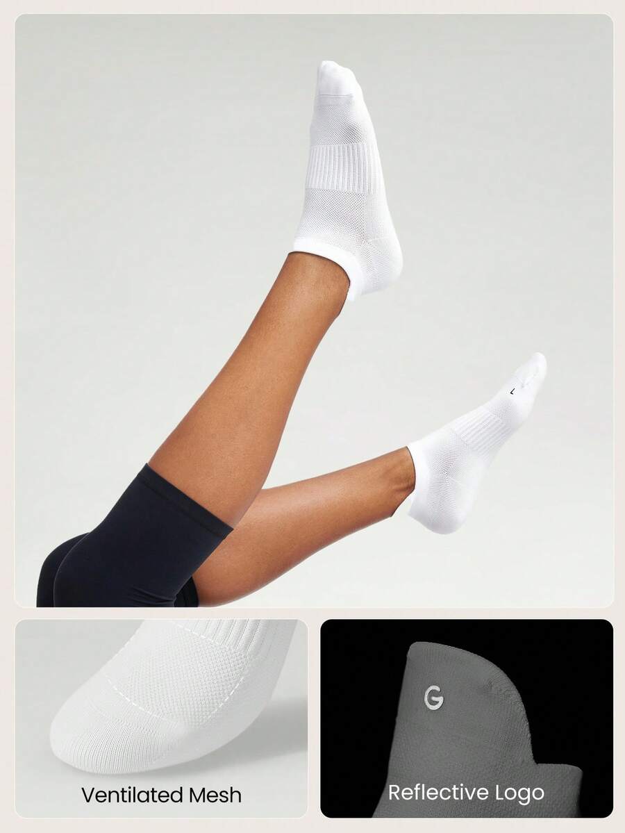 SHEIN GLOWMODE طقم 3 أزواج جوارب داعمة للقوس للجيم