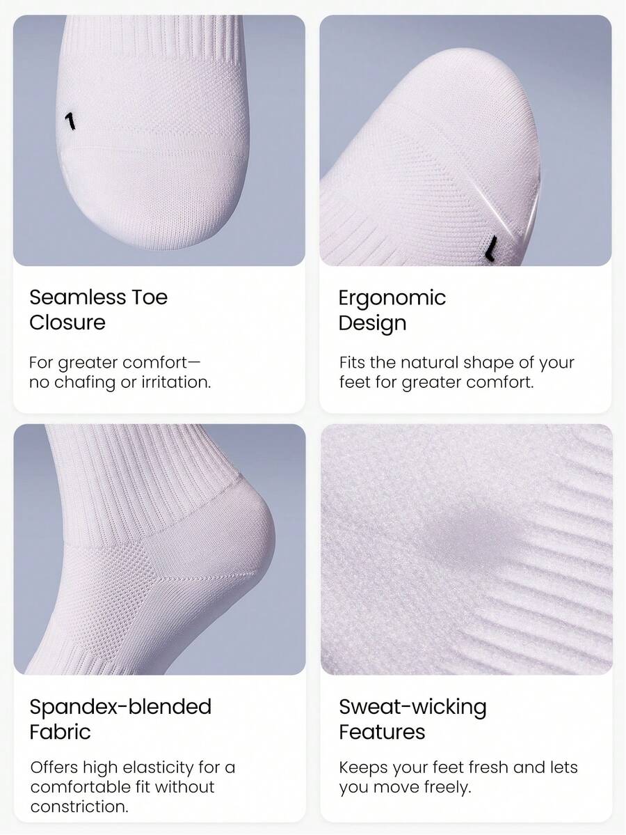 SHEIN GLOWMODE طقم 3 أزواج جوارب داعمة للقوس للجيم