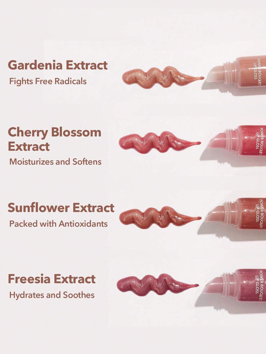 SHEGLAM Power Bouquet ملمع شفاه مرطب بخلاصة الفريزيا بلمعة طبيعية