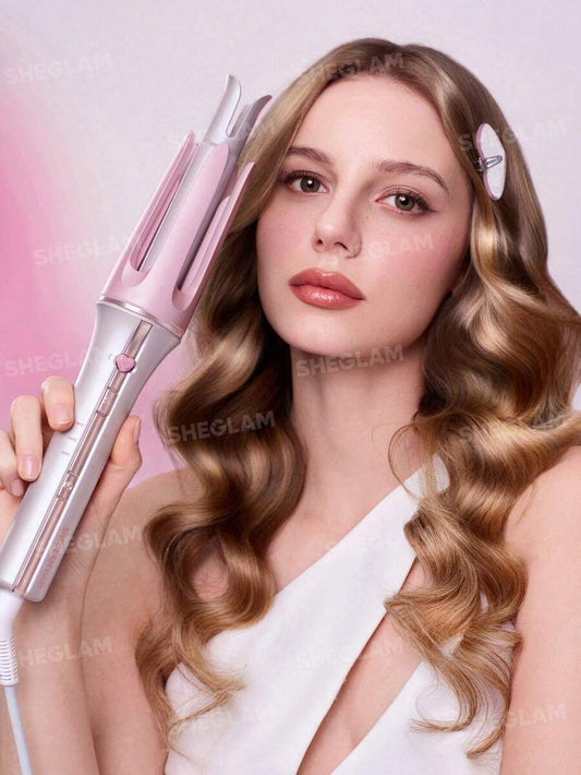 SHEGLAM HAIR مكواة تجعيد الشعر الأوتوماتيكية مع 3 درجات حرارة تجعيد سريع