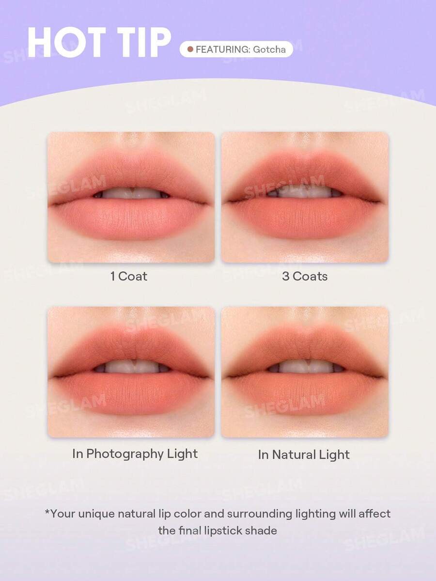 SHEGLAM Lip Veil أحمر شفاه خفيف