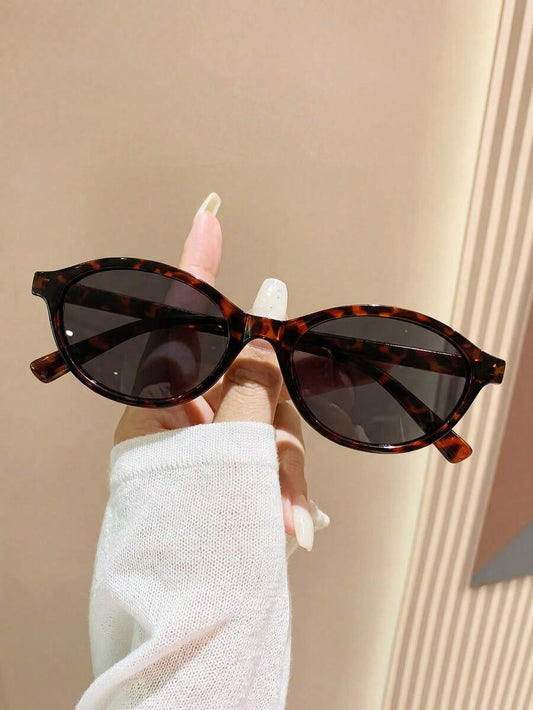 SHEIN نظارة شمس بيضاوية بطبعة نمر